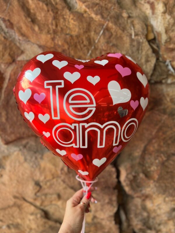 Balão Metalizado Coração "TE AMO"
