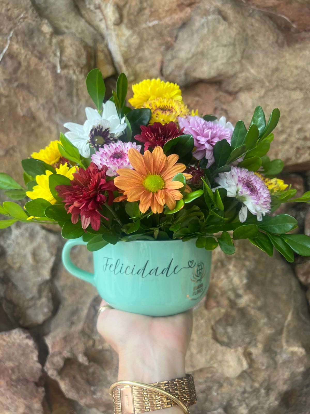 Arranjo Caneca Jumbo Flores do Campo “Felicidade” 10