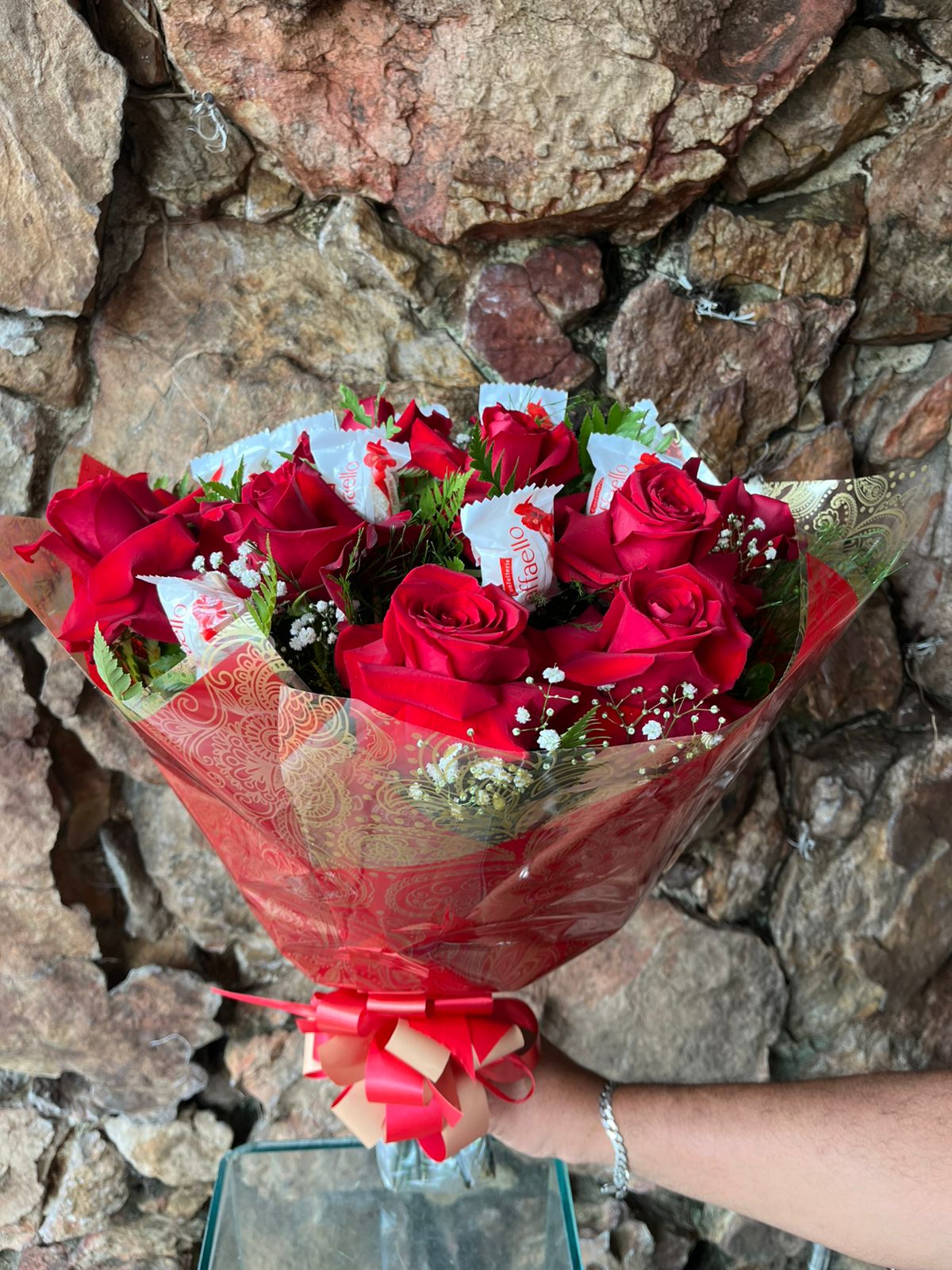 Buquê 12 Colombianas com Rafaello