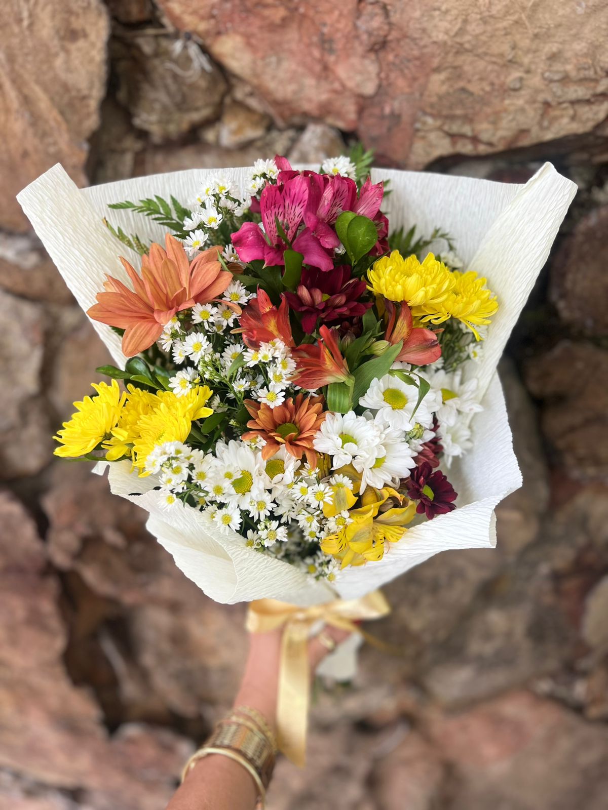 Buquê braçada flores mistas Colorido 2