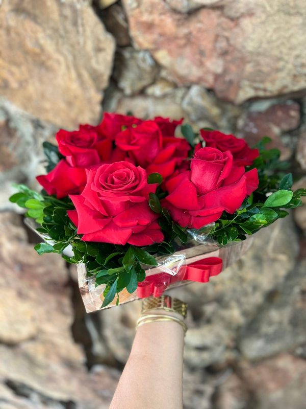 Arranjo coração em Rosas Colombianas