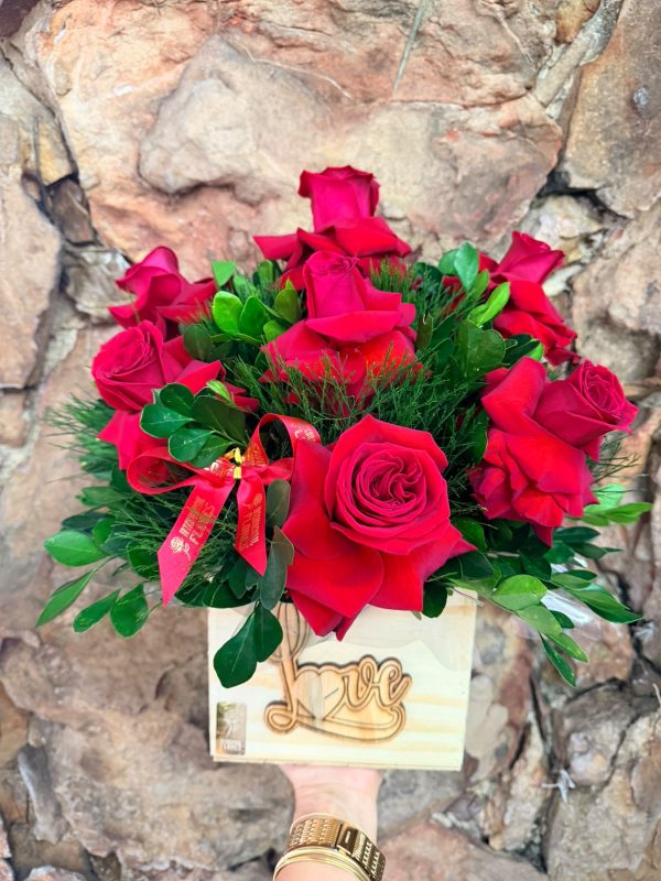 Arranjo Rosas Colombianas Vermelhas “Love”