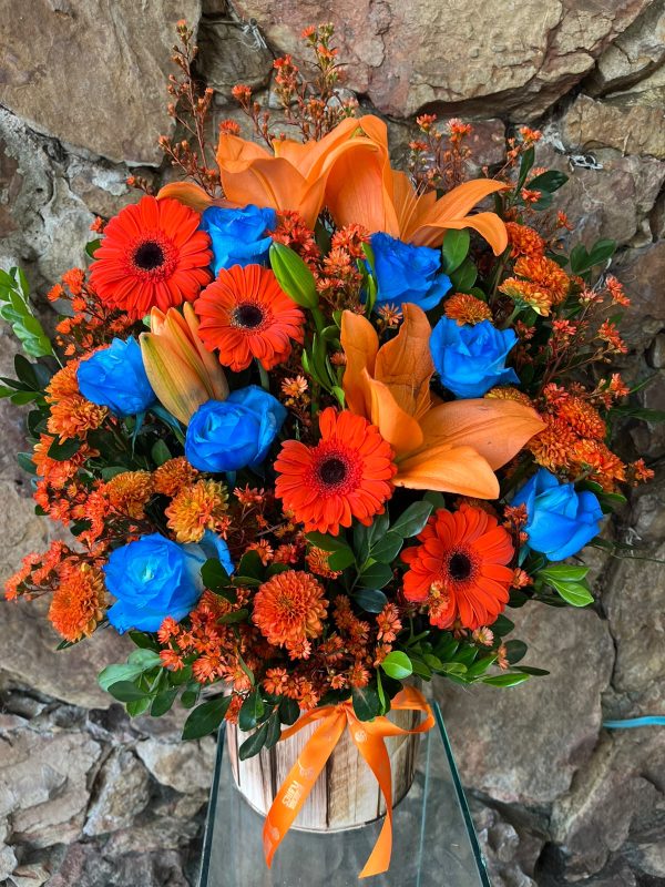 Arranjo orange e blue especial